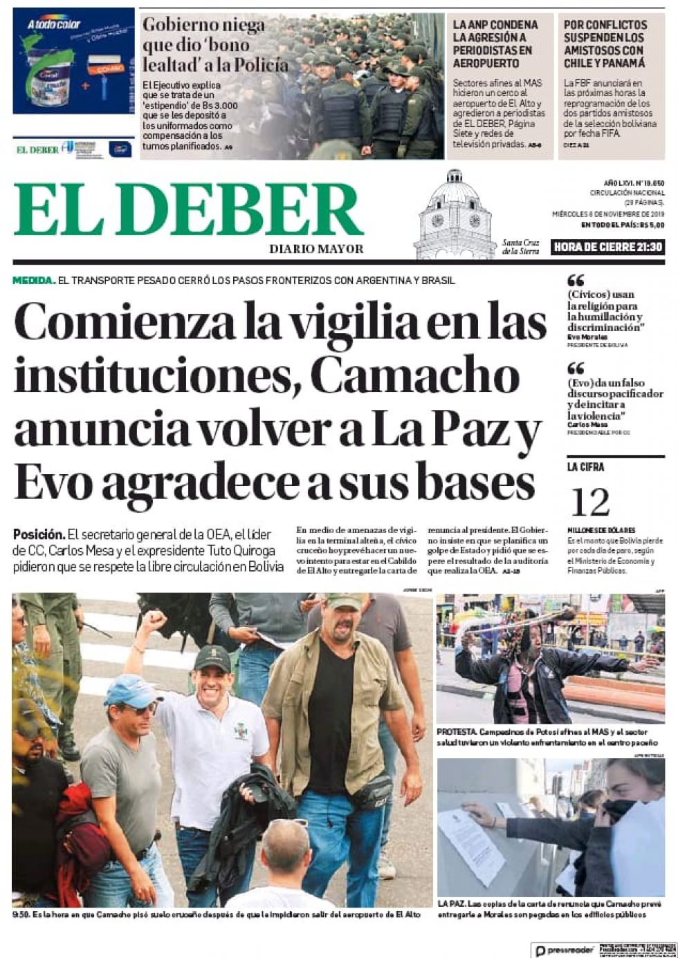 El Deber, Santa Cruz.