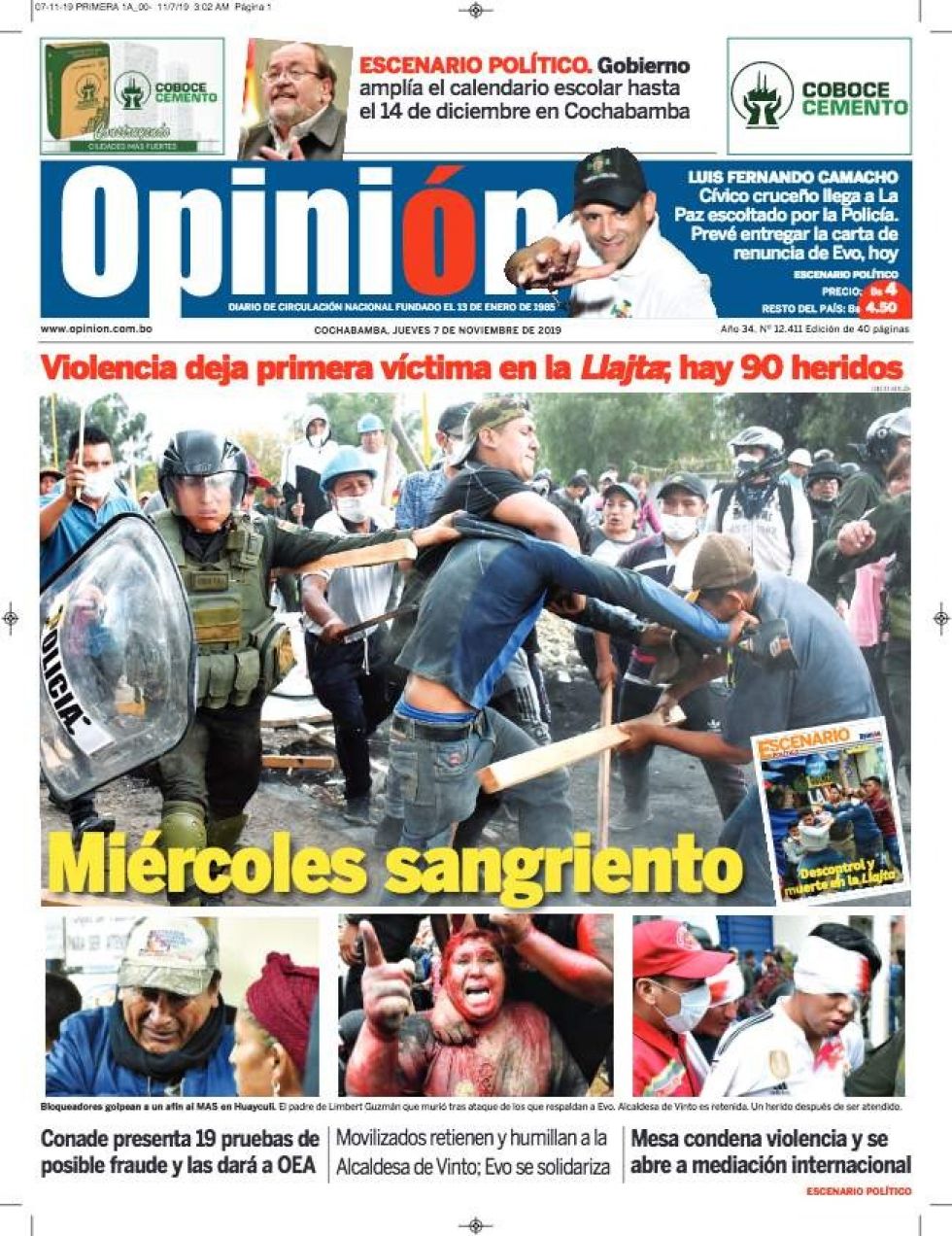 Opinión, Cochabamba.