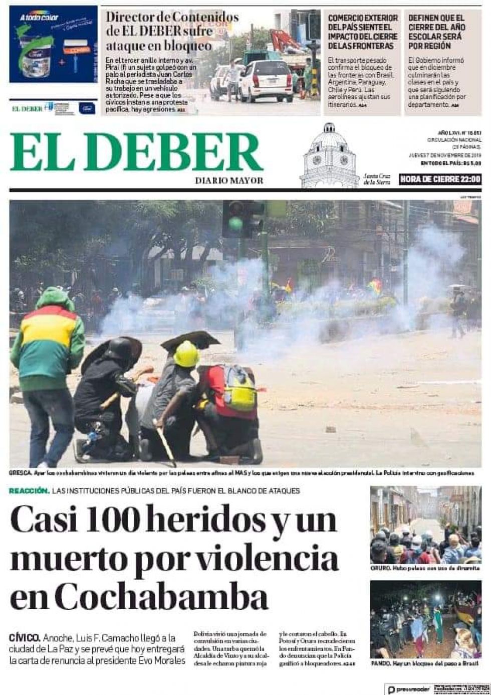 El Deber, Santa Cruz.