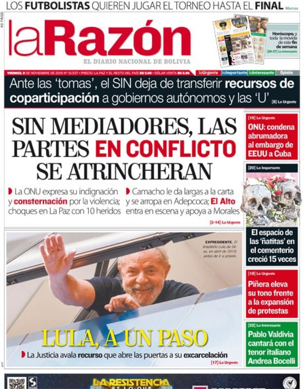 La Razón, La Paz.