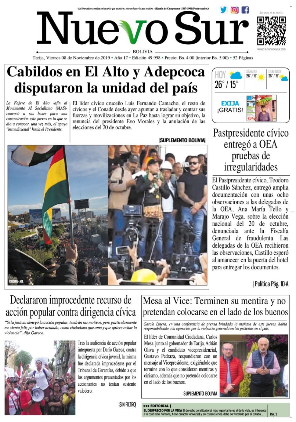 Nuevo Sur, Tarija.
