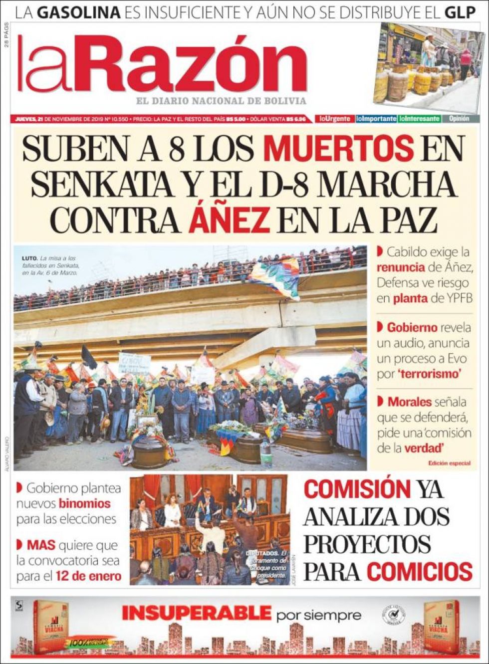 La Razón, La Paz.