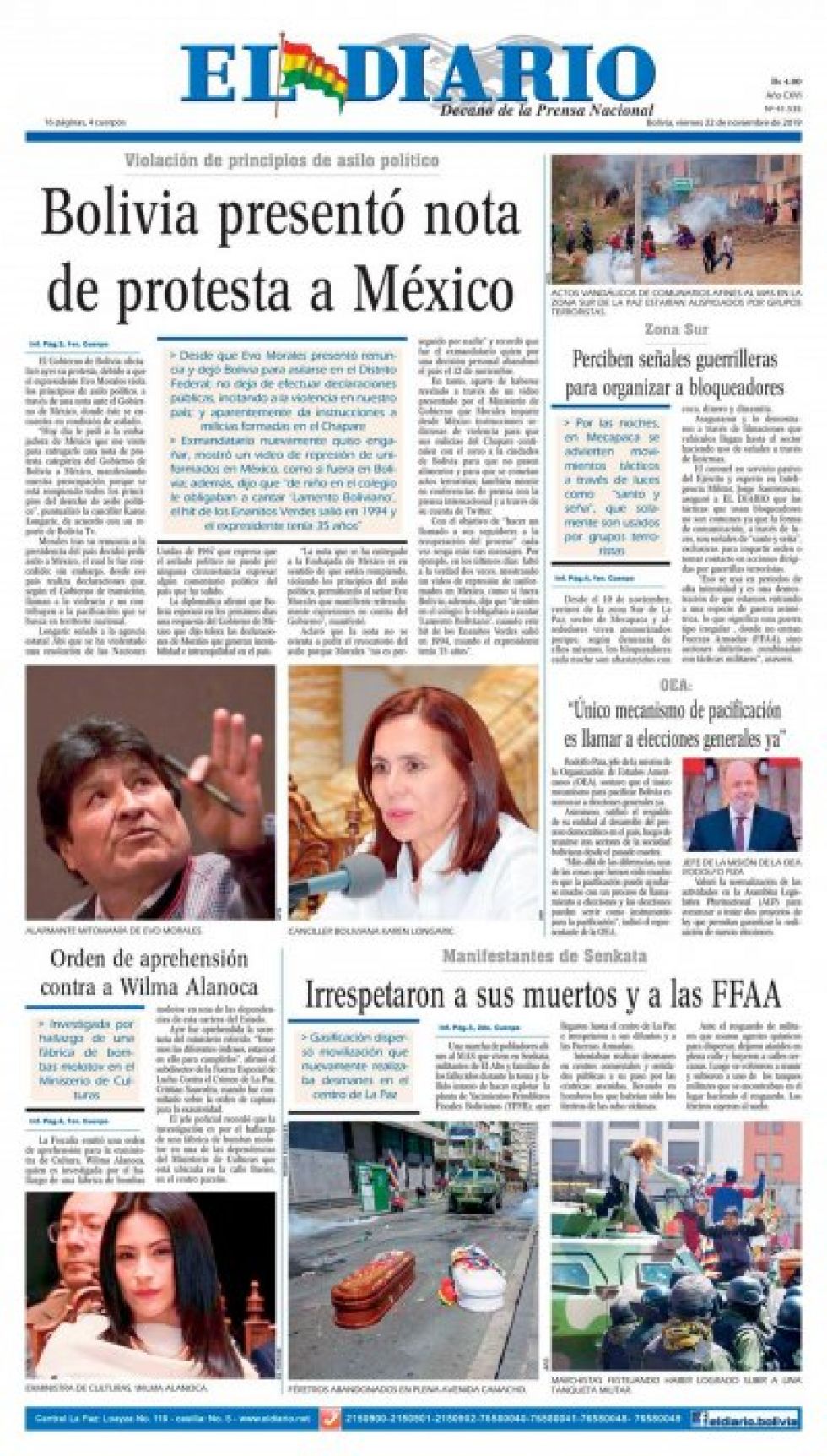 El Diario, La Paz.