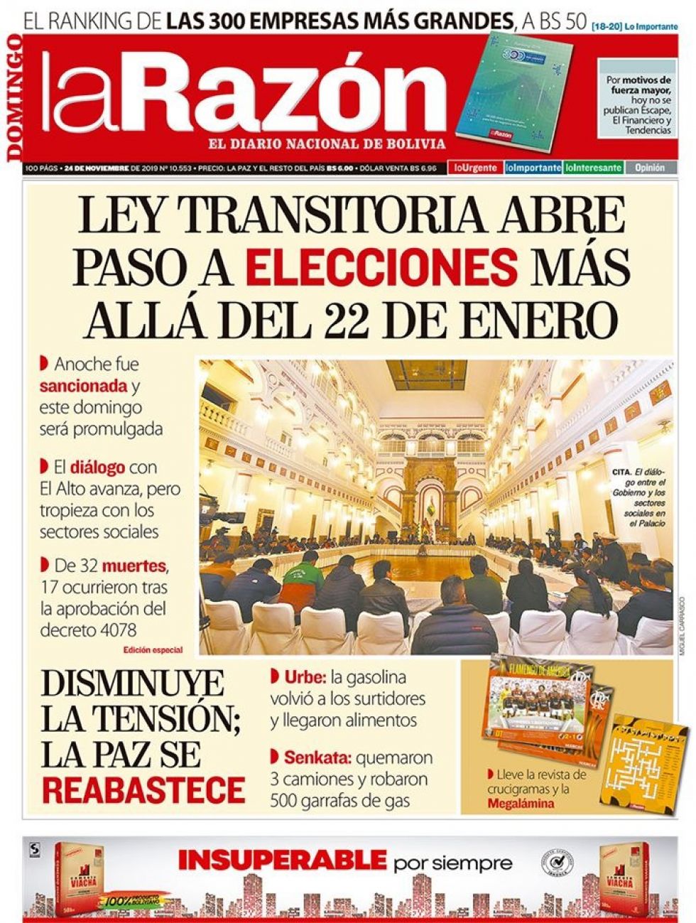 La Razón, La Paz.