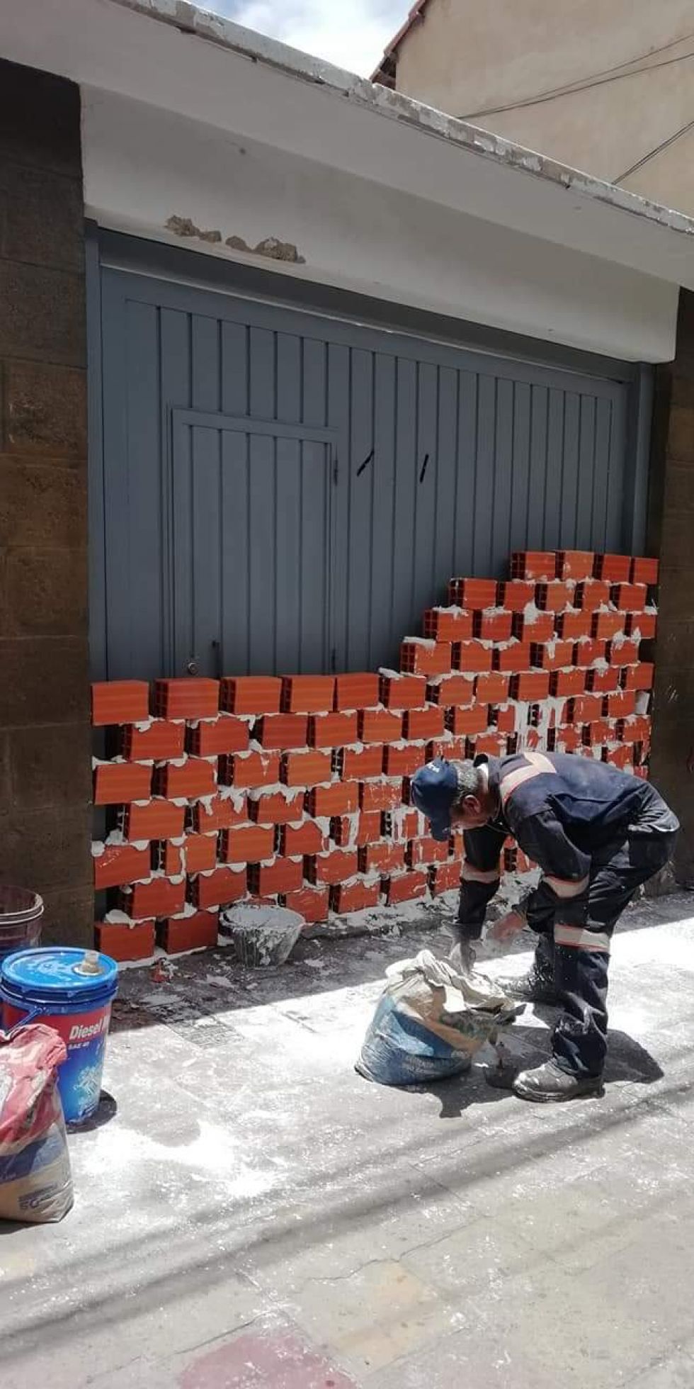 Colocaron ladrillos.
