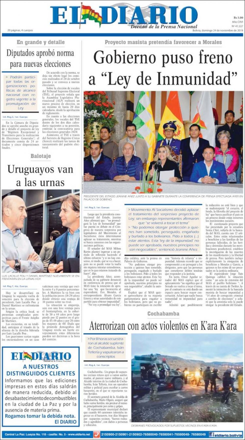 El Diario, La Paz.