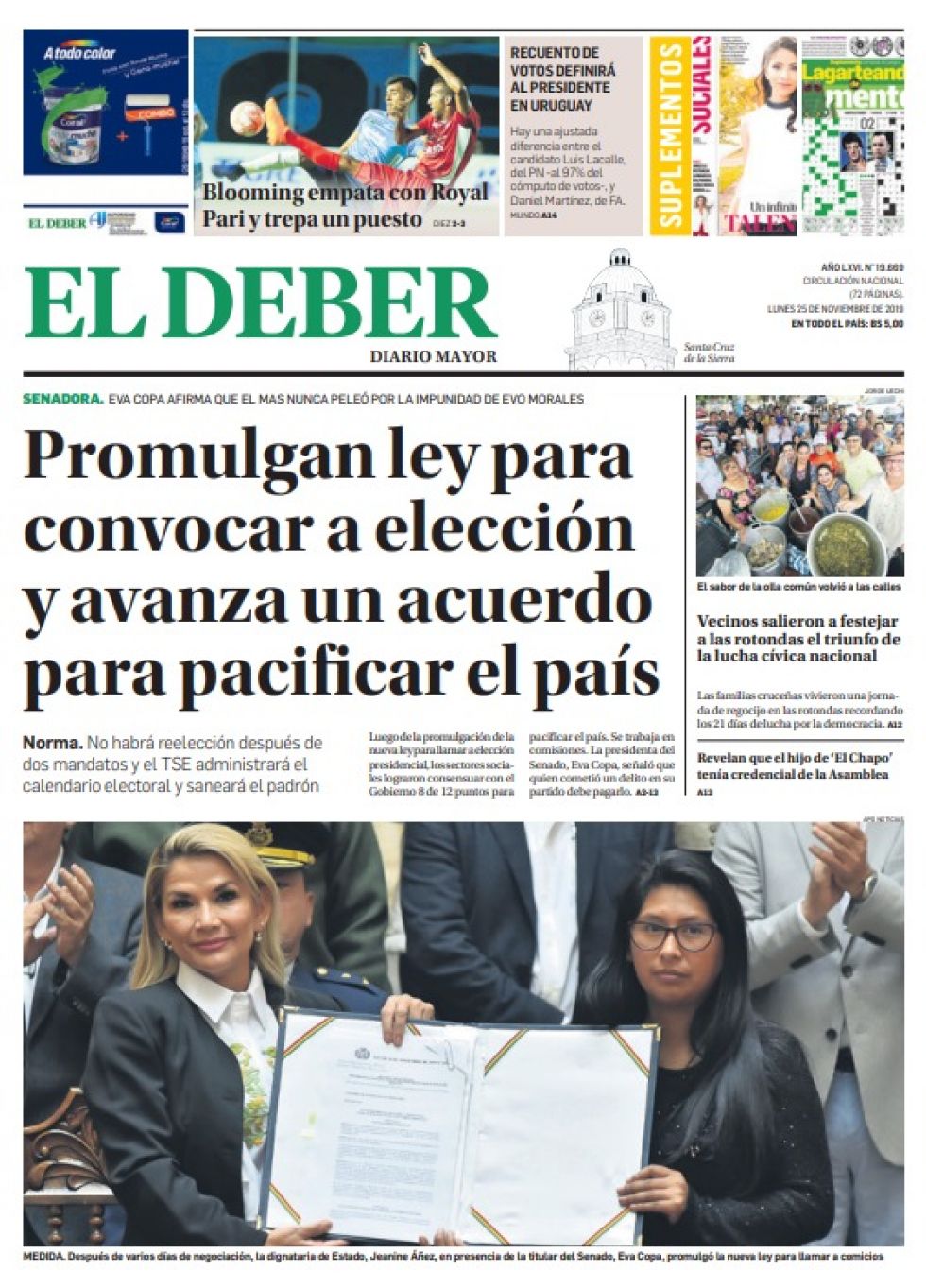 El Deber, Santa Cruz.