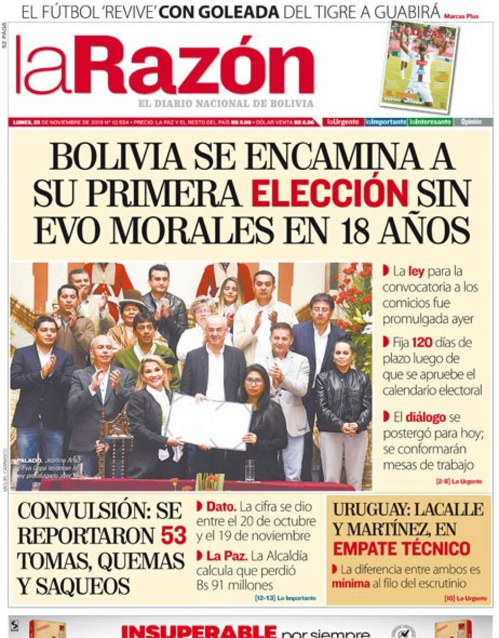 La Razón, La Paz.