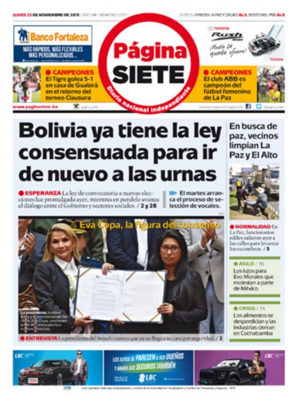 Página Siete, La Paz.