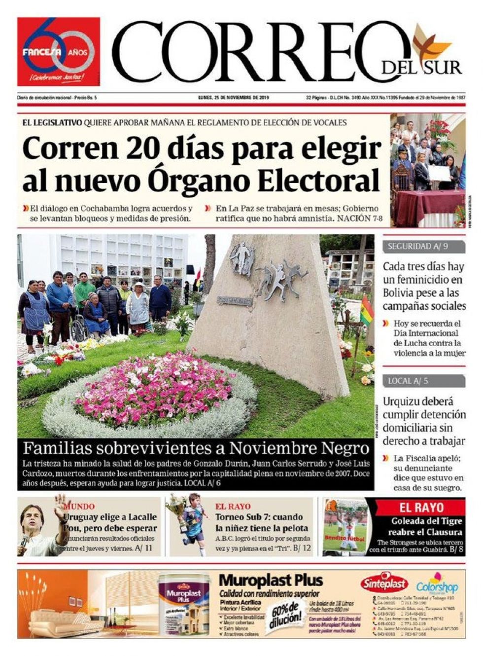 Correo del Sur, Sucre.
