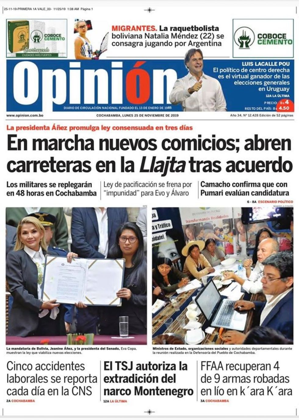 Opinión, Cochabamba.
