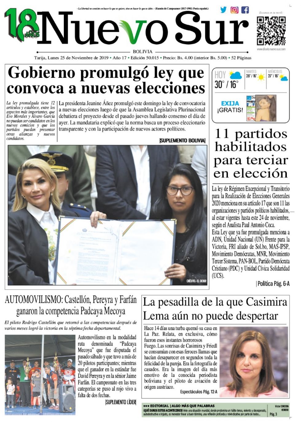 Nuevo Sur, Tarija.