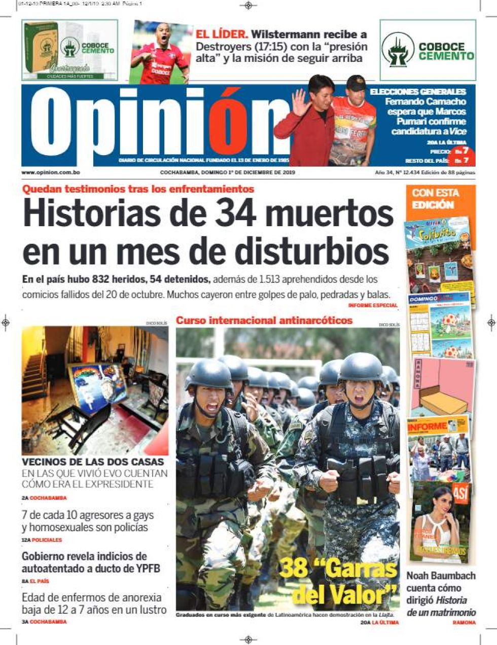Opinión, Cochabamba.