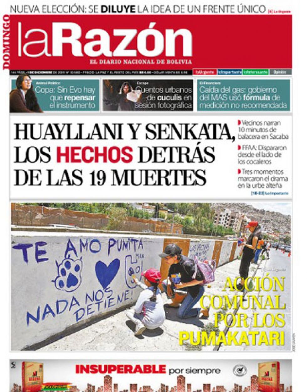 La Razón, La Paz.