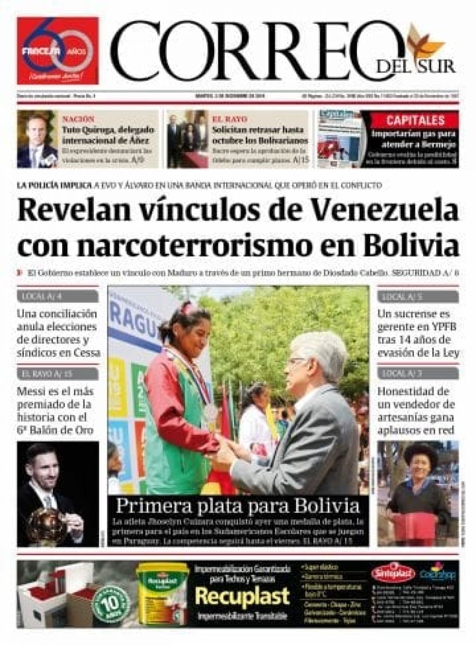 Correo del Sur, Sucre.