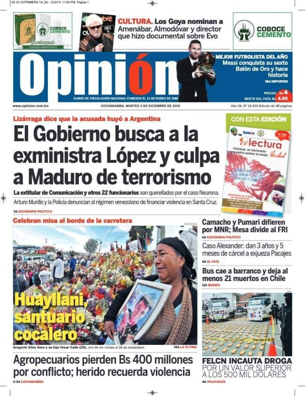 Opinión, Cochabamba.