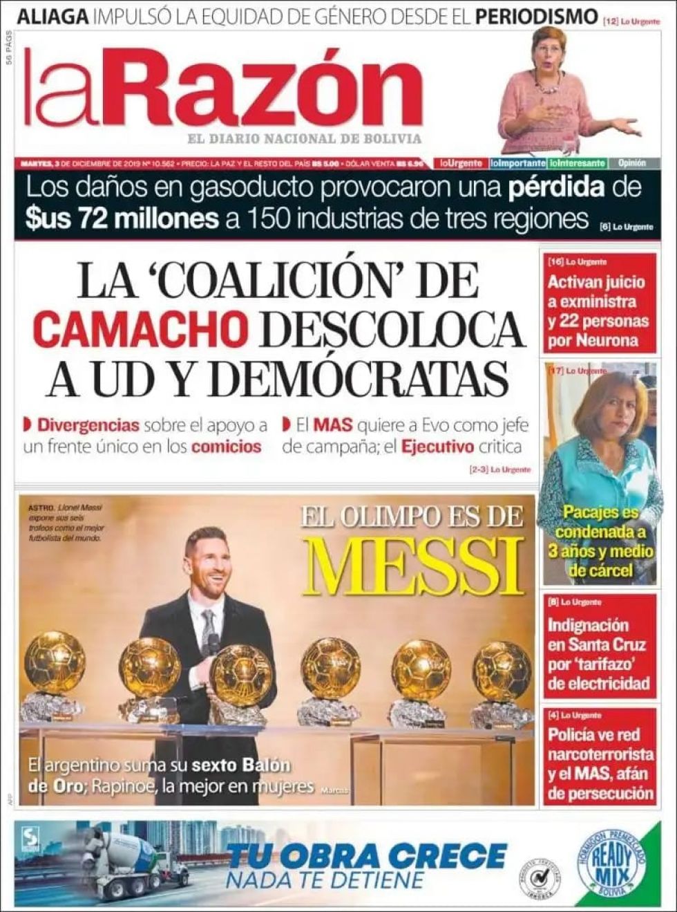 La Razón, La Paz.