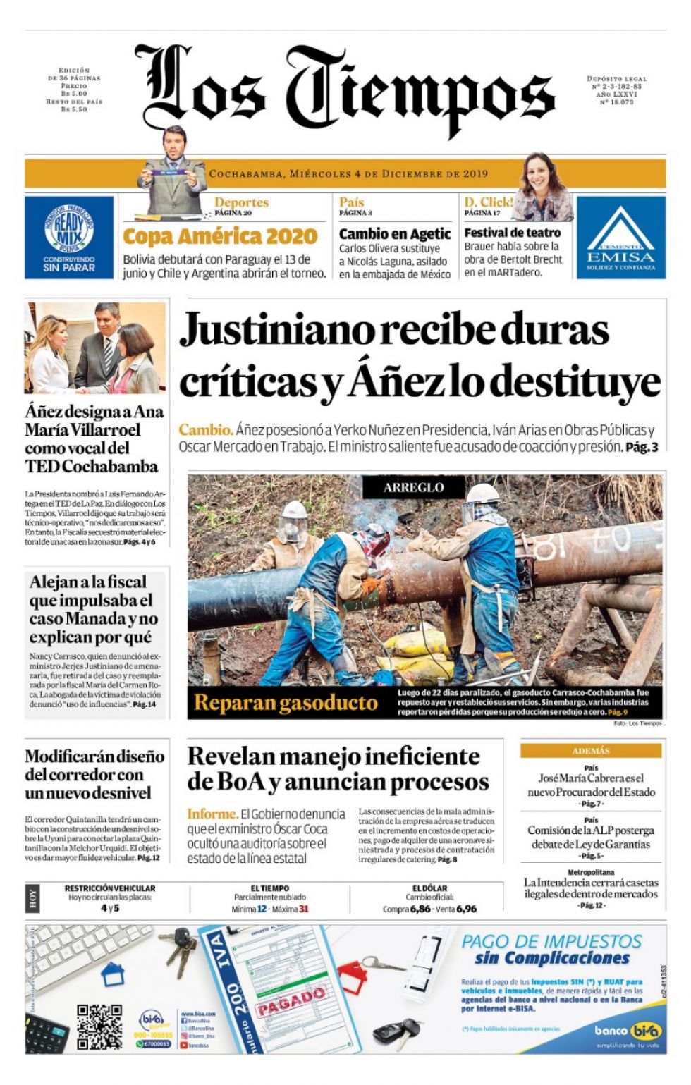 Los Tiempos, Cochabamba.