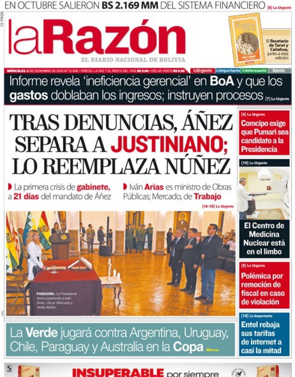 La Razón, La Paz.