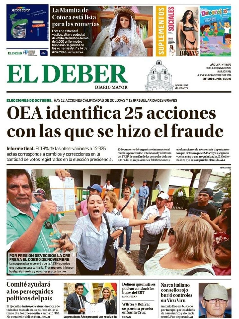 El Deber, Santa Cruz.