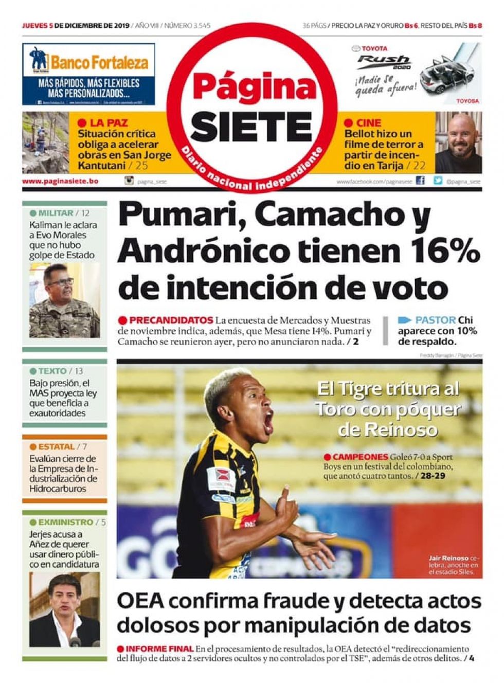 Página Siete, La Paz.