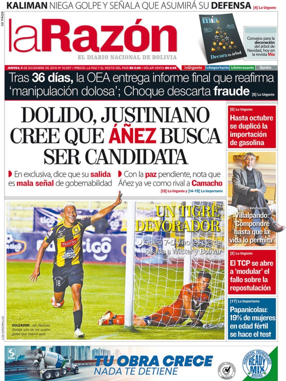 La Razón, La Paz.