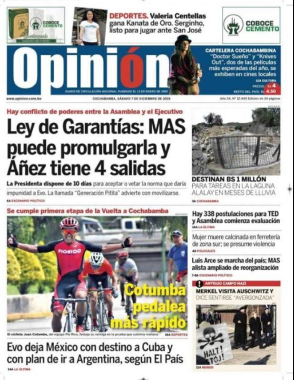 Opinión, Cochabamba.