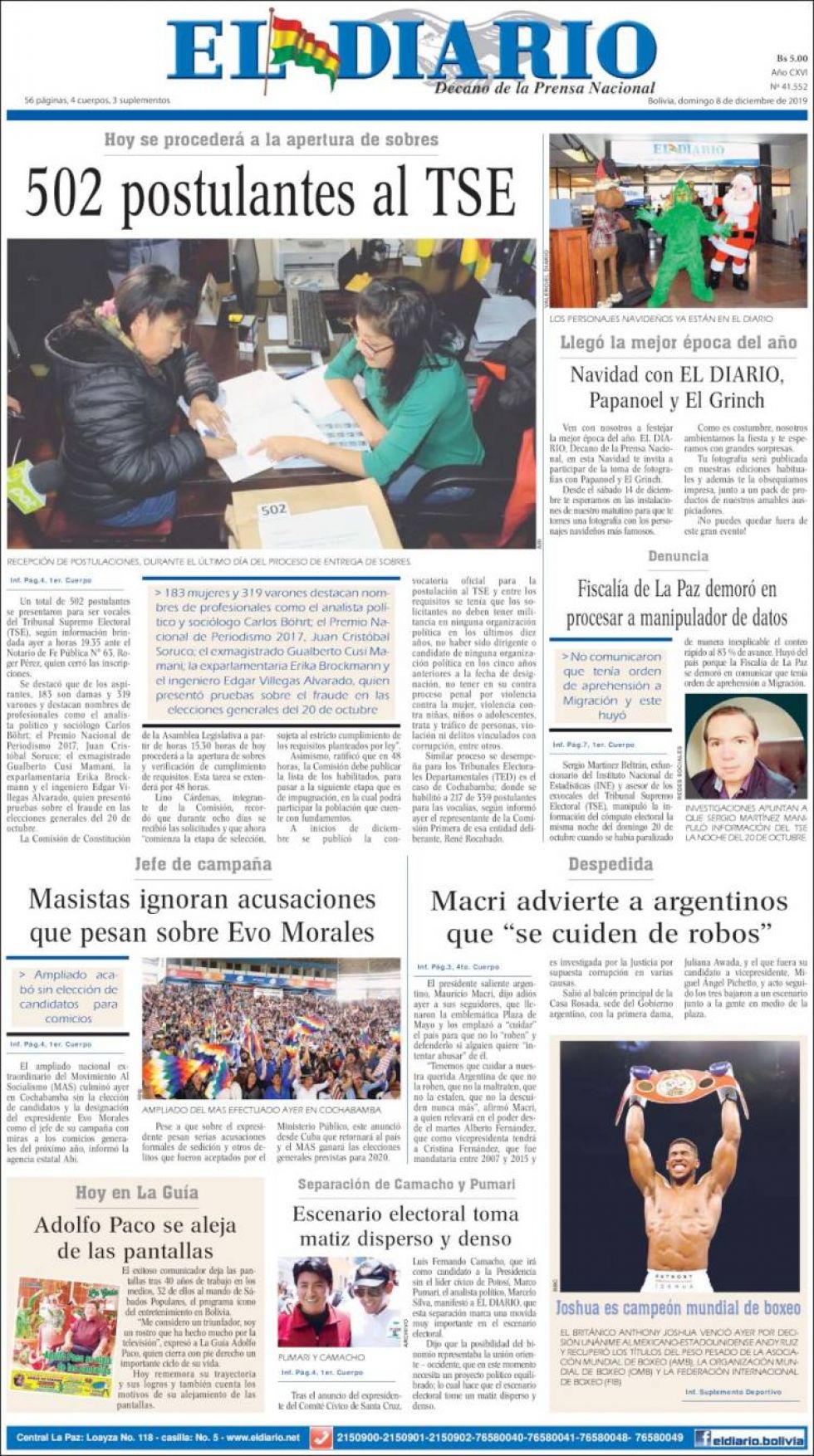 El Diario, La Paz.