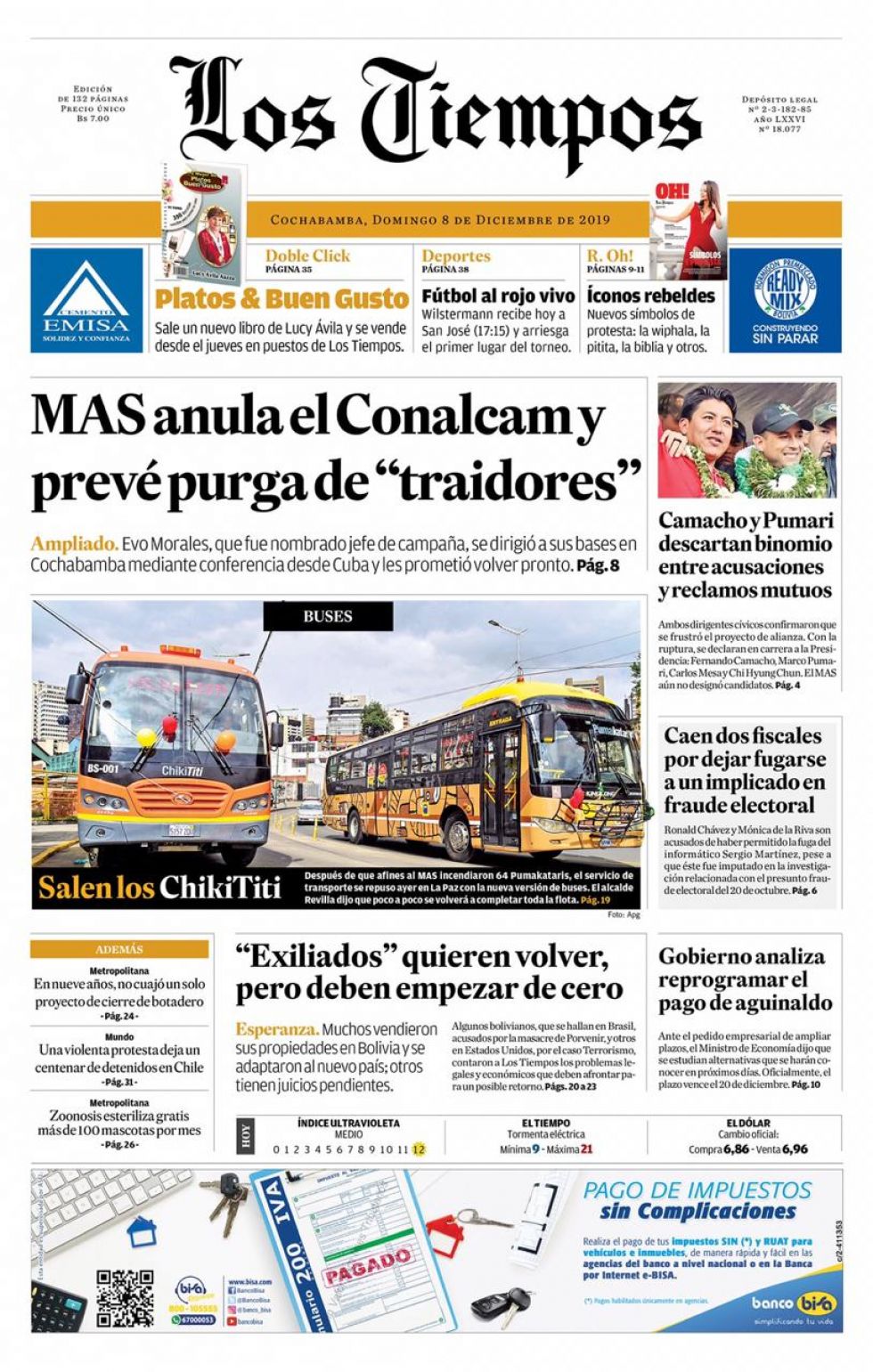 Los Tiempos, Cochabamba.