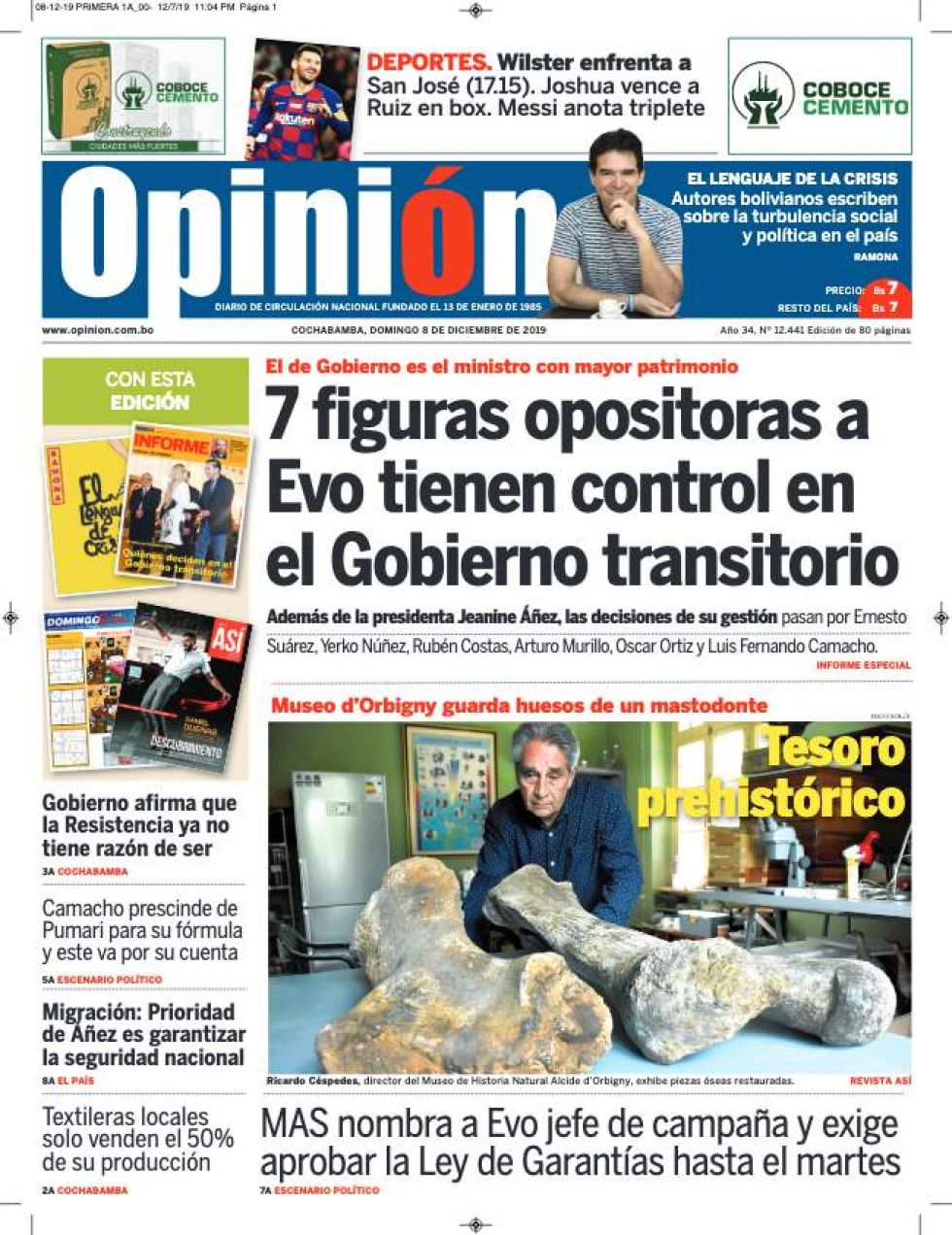 Opinión, Cochabamba.