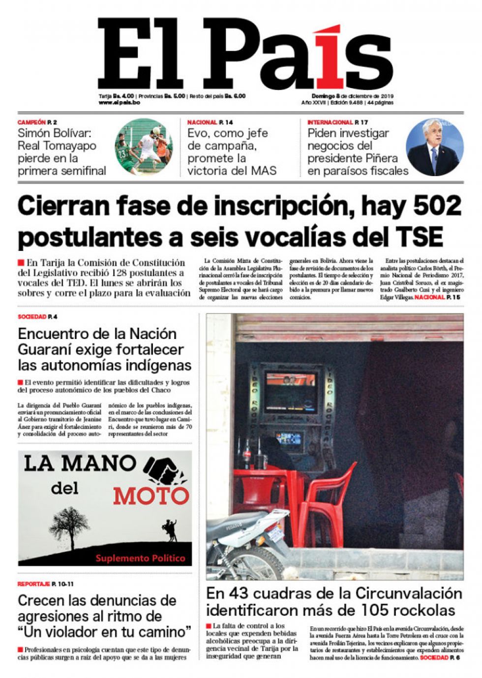 El País, Tarija.