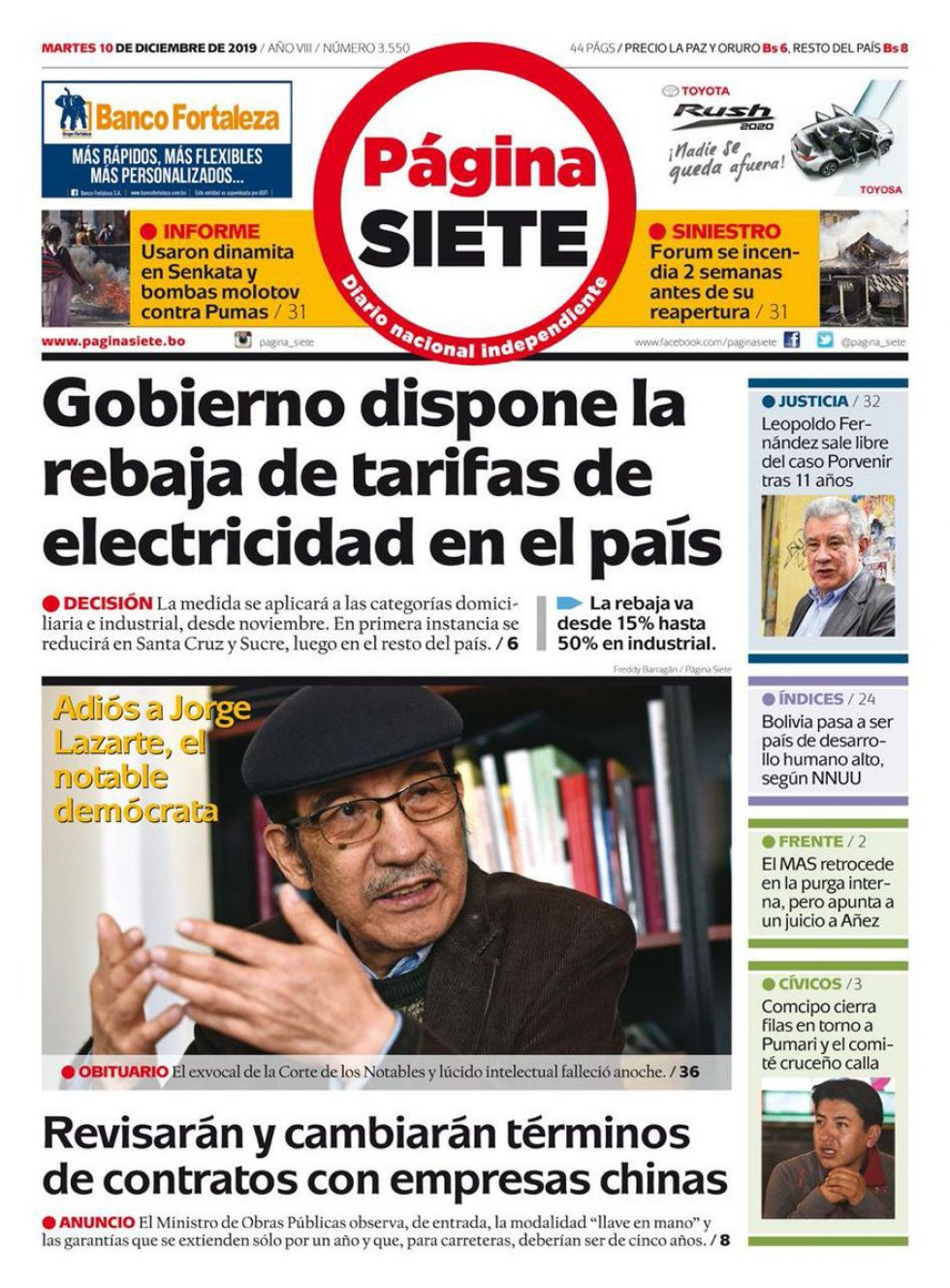 Página Siete, La Paz.