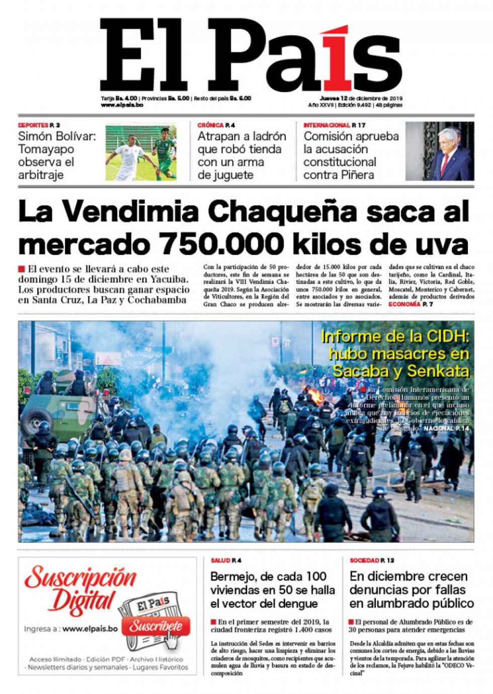 El País, Tarija.