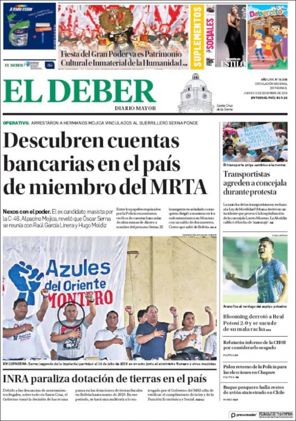 El Deber, Santa Cruz.