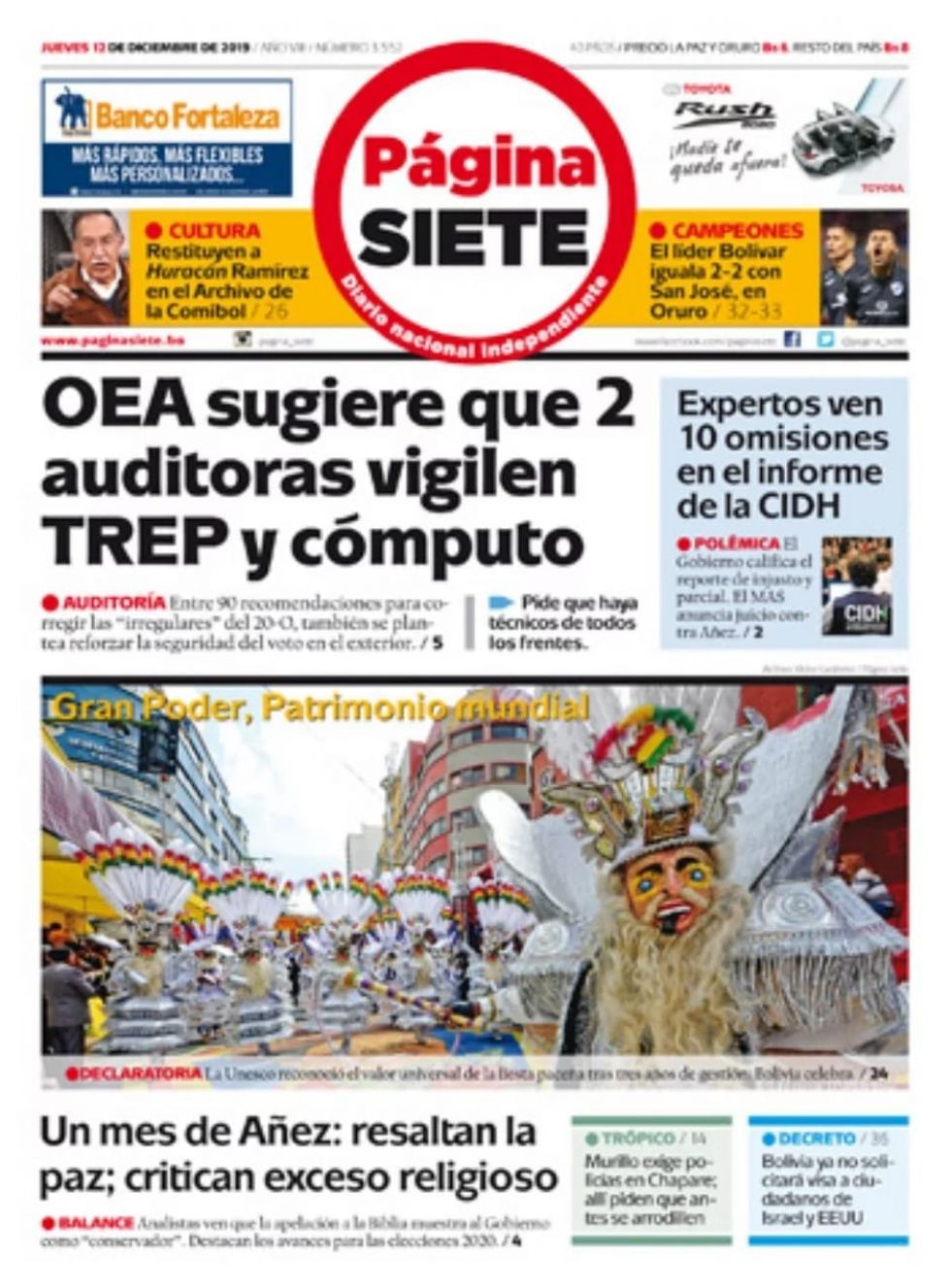 Página Siete, La Paz.