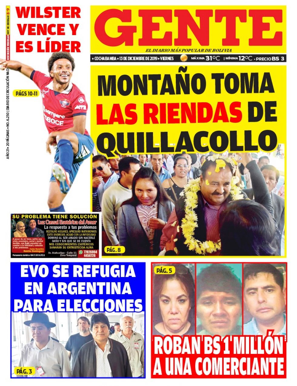 Gente, Cochabamba.