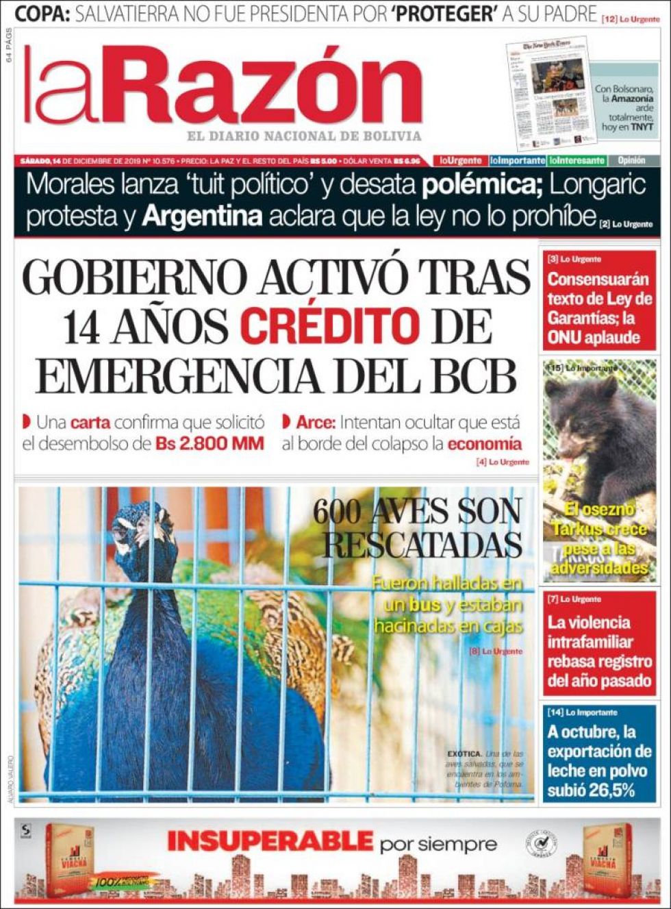 La Razón, La Paz.
