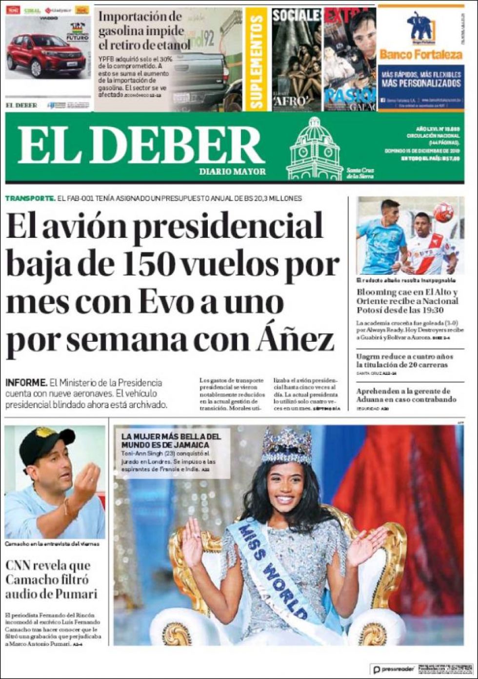 El Deber, Santa Cruz.