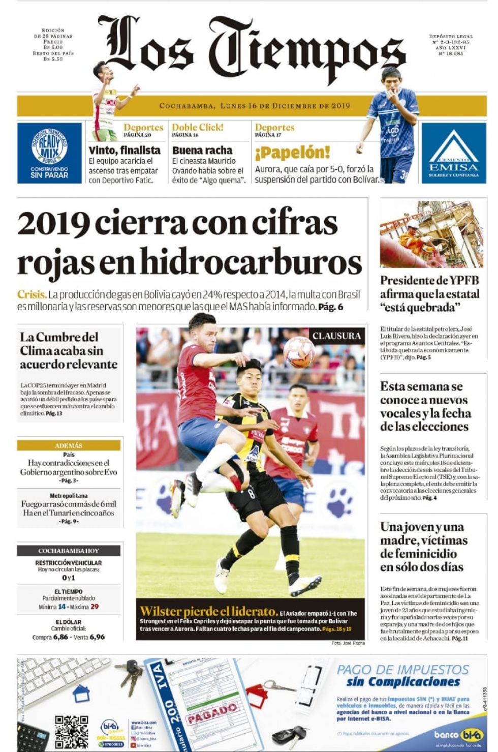 Los Tiempos, Cochabamba.
