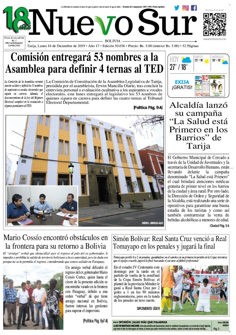 Nuevo Sur, Tarija.