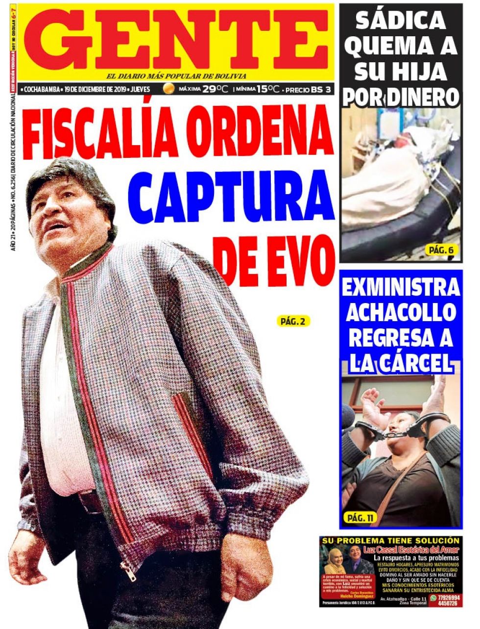 Gente, Cochabamba.