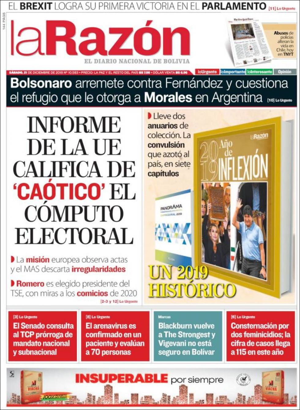 La Razón, La Paz.