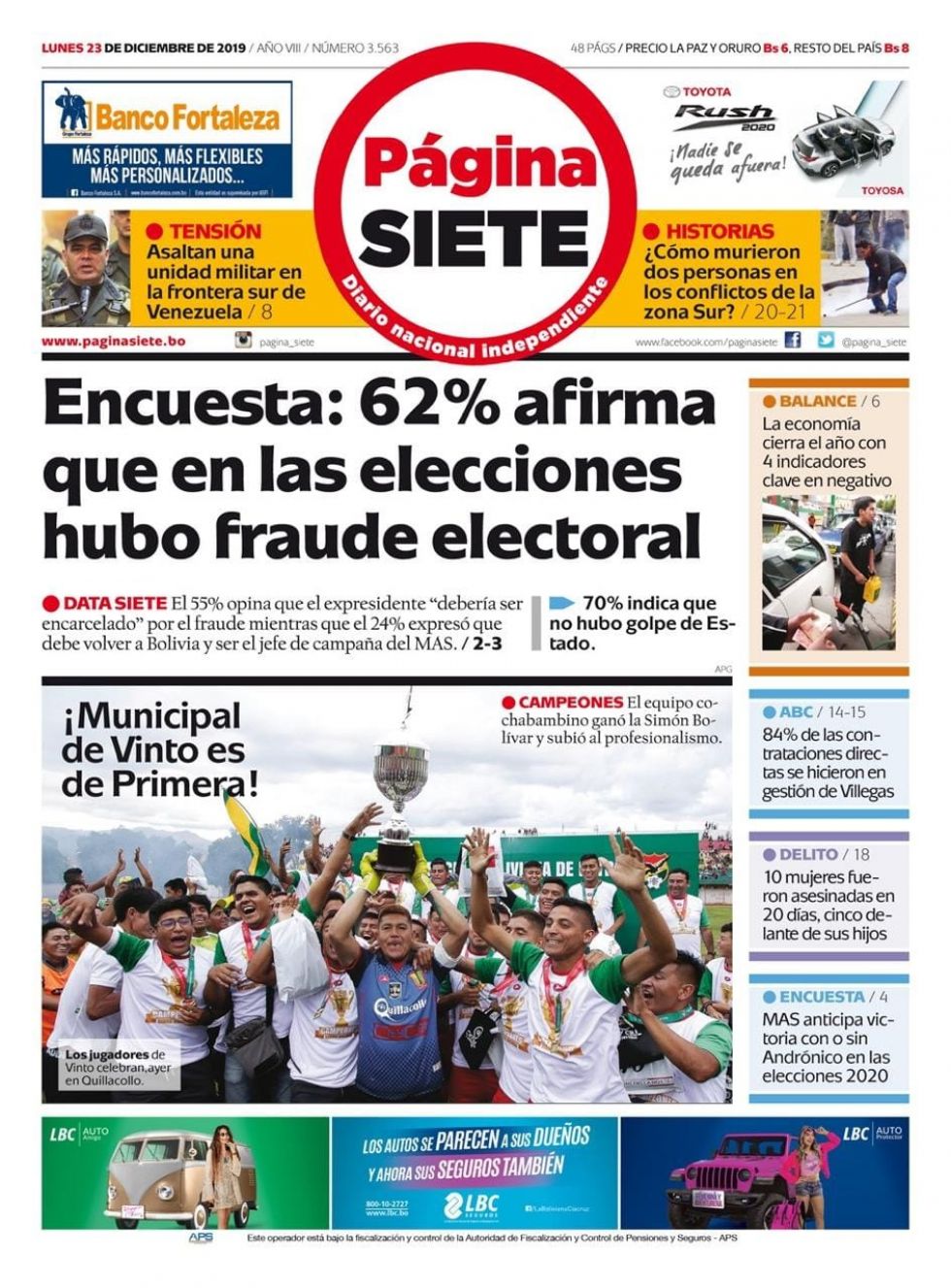 Página Siete, La Paz.