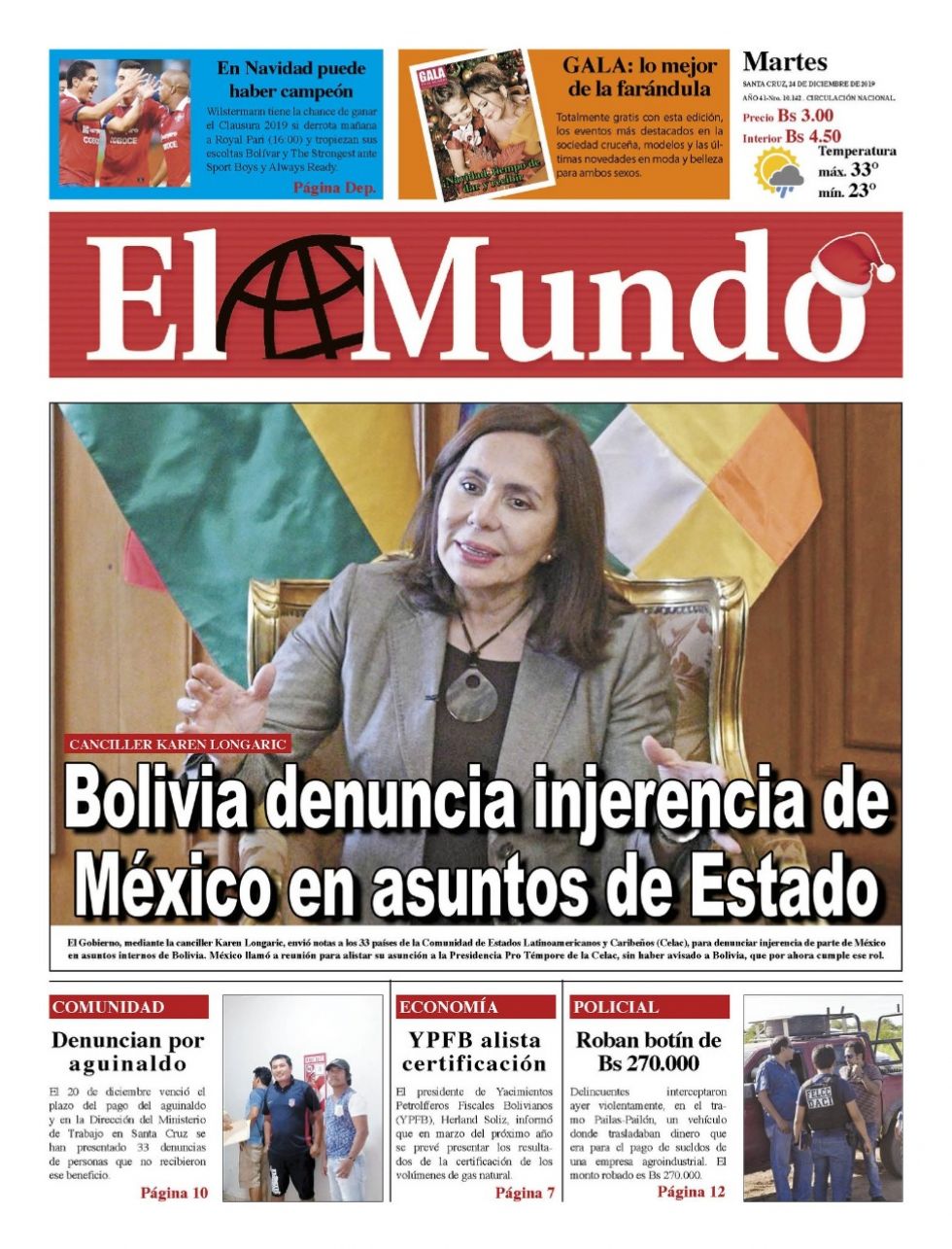 El Mundo, Santa Cruz.