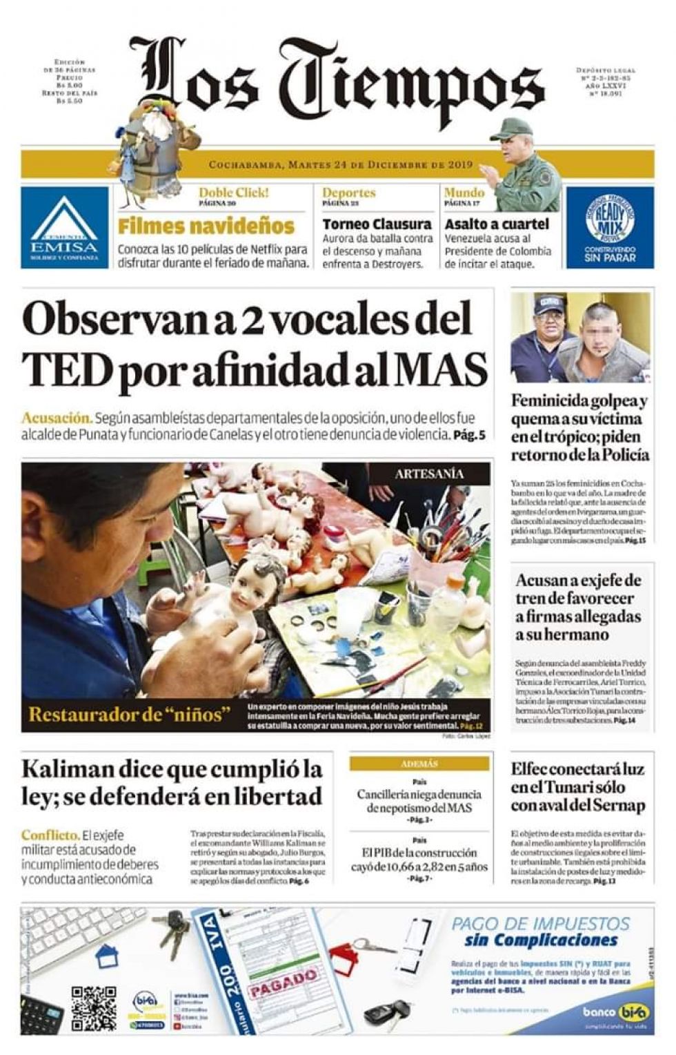 Los Tiempos, Cochabamba.
