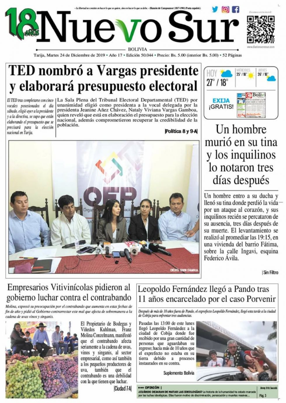 Nuevo Sur, Tarija.