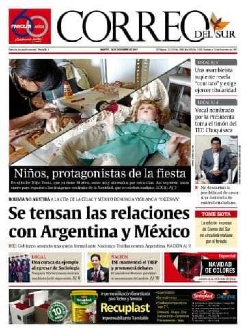 Correo del Sur, Sucre.