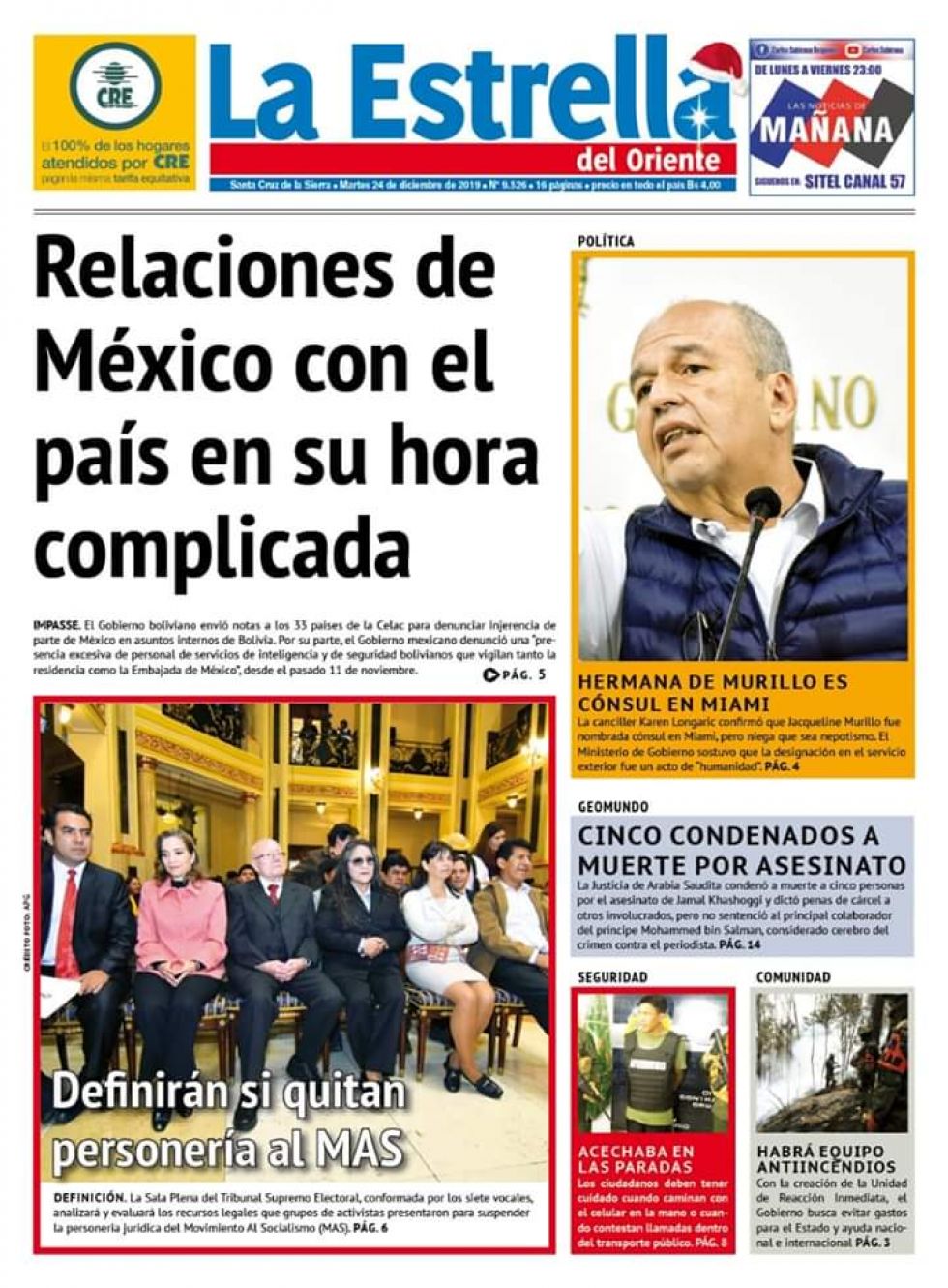 La Estrella del Oriente, Santa Cruz.