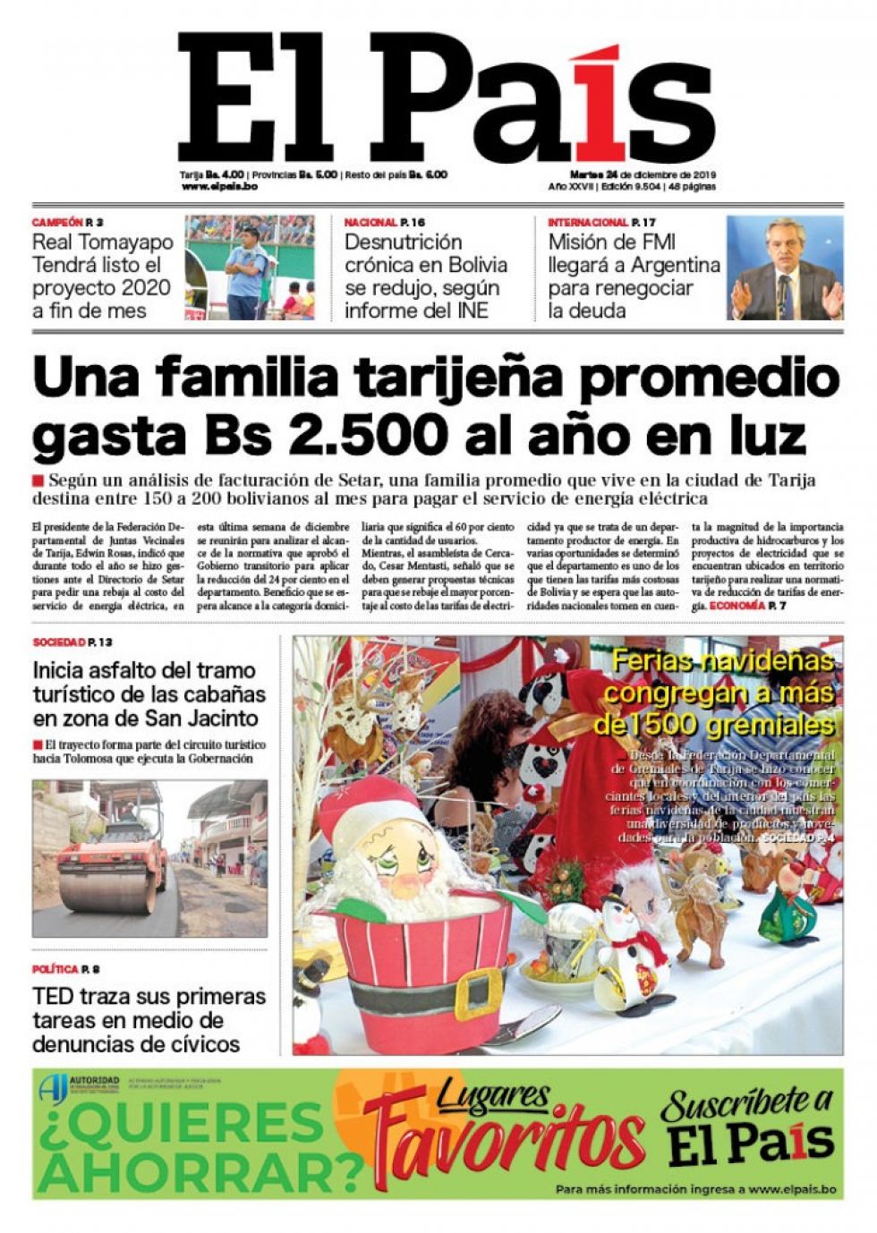 El País, Tarija.