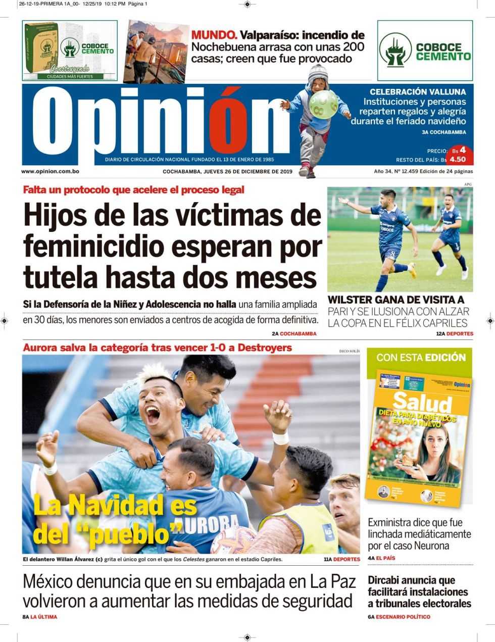 Opinión, Cochabamba.